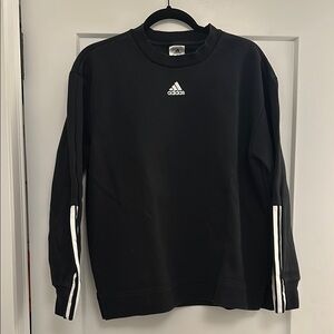 Adidas Black Sweatshirt with White Stripes